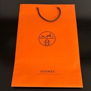 Hermes Orange Shopping Bag